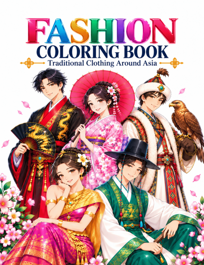 Fashion Coloring Book – Traditional Costumes of Asia